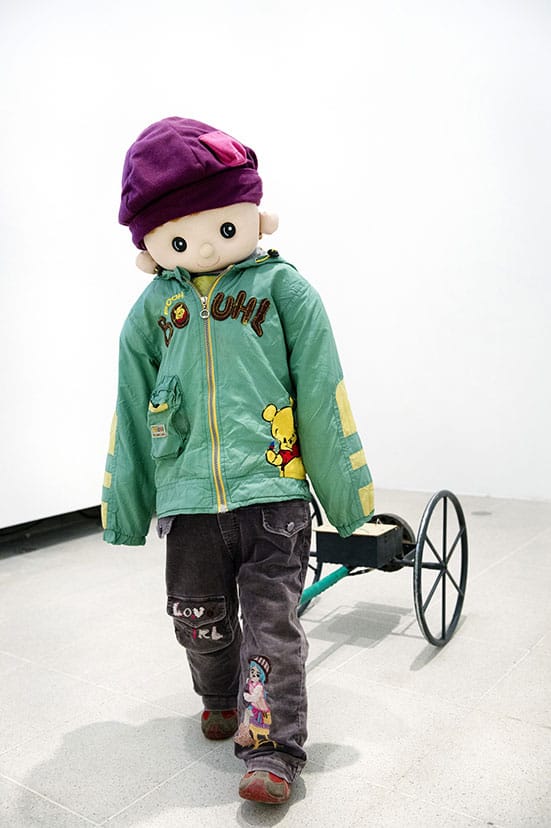 Alternative Guide to the Universe at Hayward Gallery — 
Yulu Wu
Remote Controlled Cart with Clothing (Yao Kong Chuan Yi Xiao La Che) (2013)
Installation view ‘Alternative Guide to the Universe’, Hayward Gallery 2013
© the artist
Photo: Linda Nylind

