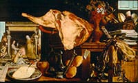 Gourmet Burghers - Fine Art and Fine Dining —
Pieter Aertsen, Vanitas Still Life, 1552 (Kunsthistorisches Museum, Vienna)
