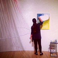 Authorship in Painting —
Chanah Haddad in a performance by Zheng Guogu at the Yerba Buena Center for the Arts in San Francisco on 24 October 2014.