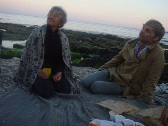 
Lucy Lippard and Geoffrey Farmer on the beach at FalmouthPhoto courtesy of Tacita Dean

