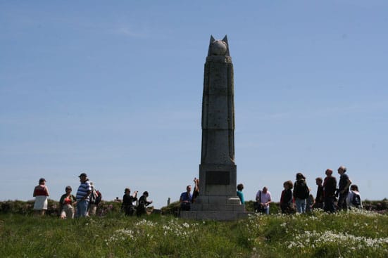 
The Marconi monument at Poldhu, visited on the field trip led by Steven Rowell, Teleport - A Tour of the Lizard's Landscape of Telecommunication Photo courtesy Sara Bowler
