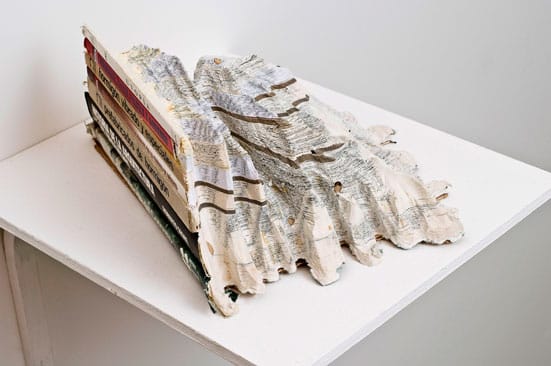 
Ishmael Randall-WeeksMaquette for Landscape, 2010Carved books, wood  35 x 30 x 11 cmCourtesy of Federica Schiavo Gallery, Rome

