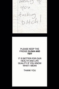 Extracts from Kitchen Notices An ongoing archive of found notes