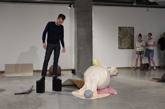 Feature on the new John Jones Project Space in the Arts Building, Finsbury Park — Teresa Gillespiereturn to the borderland bends (2014)Installation view John Jones Project Spacewith Lee Welch