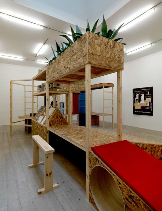 Dave Hullfish Bailey & Nils Norman: Surrounded by Squares — Nils Norman, Exhibition View 'Surrounded by Squares-Nils Norman and Dave Hullfish Bailey' Raven Row, London, 2009 Photograph by Marcus J.Leith
