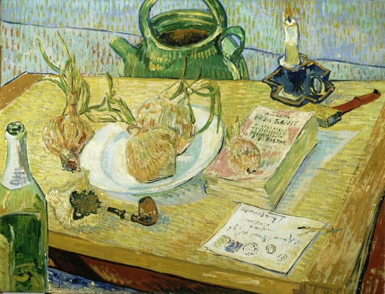 The Real Van Gogh: The Artist and his Letters — 
Vincent van Gogh
Still Life with a Plate of Onions
Early January 1889

