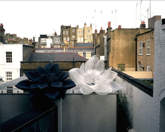 Through the Looking Glass: Korean Contemporary Art —  Jeong-Hwa Choi  No Lotus at Asia House 2006  Waterproof material, ventilator,
            motor and controller  © Artist Photographer: Gautier Deblonde 