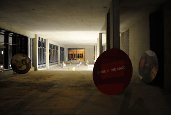 Rose Lejeune presents: Kam Lee and the Second Look An exhibition by Ed Atkins, Sion Parkinson and Richard Whitby, in the space of the new library at Dalston Square — Drums and Fruit by Sion Parkinson and Ed Atkins. Posters by Richard Whitby. Photography by James Lander.