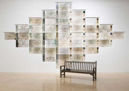 Susan Hiller — 
Susan Hiller
Monument, 1980-1
Tate Britain installation shot
Tate © Susan Hiller. Photo: Tate Photography/Sam Drake
