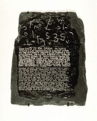 Mary Kelly: Projects, 1973-2010 —
Mary Kelly 
Documentation VI: Pre-Writing Alphabet, Exergue and Diary, 1978
From Post-Partum Document 1973-79
