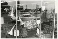 Lee Friedlander:America By Car & The New Cars 1964  —
From The New Cars 1964:
Detroit, 1963 (Chrysler 300) / printed later, Gelatin-silver print
© Lee Friedlander, courtesy Fraenkel Gallery, San Francisco
