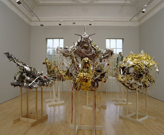 Alien Nation —  Detail, Hew Locke, Golden Horde  © Marcus Leith, 2006, Alien
            Nation, ICA, 2006  All images courtesy the artists and the ICA 