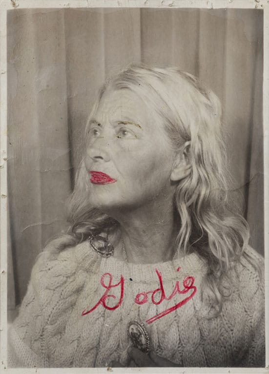 Alternative Guide to the Universe at Hayward Gallery — 
Lee Godie
Lee and Cameo on a chair... (early to mid 1970s)
© the artist
Courtesy Richard and Ellen Sandor Family Collection
