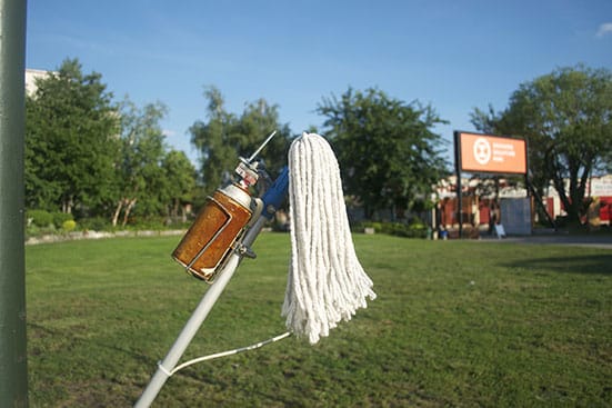 Four Exhibitions at Socrates Sculpture Park, New York — 
Ai Weiwei CCTV Spray Socrates Park (Photo J. Scutts)
