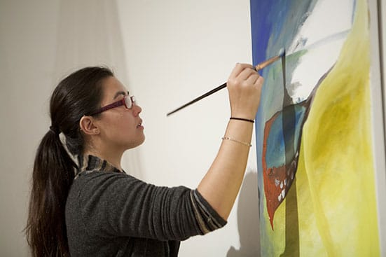 Authorship in Painting — 
Chanah Haddad in a performance by Zheng Guogu at the Yerba Buena Center for the Arts in San Francisco on 24 October 2014.