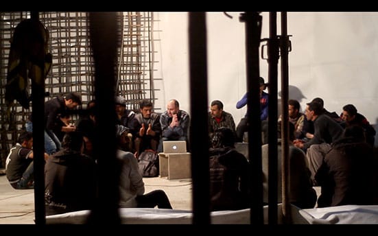 Ilaria Lupo and Joe Namy Concrete Sampling (arrangement for derbekah and jackhammer) 2014 Video Still