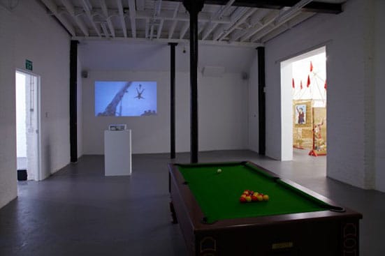 
Installation view. Leopoldo Maler, Crane Ballet, 1971. Courtesy of the artist and Henrique Faria Fine Art, New York. Courtesy: Matthew Booth.
