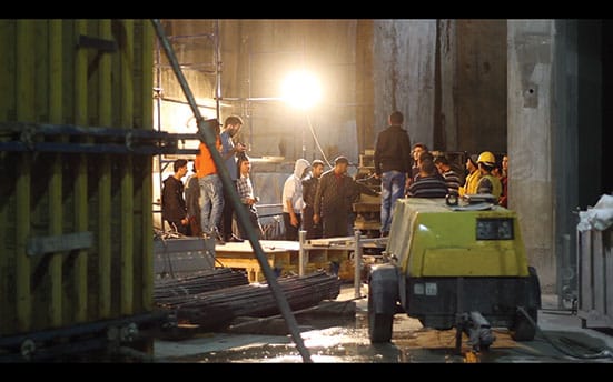 Ilaria Lupo and Joe Namy Concrete Sampling (arrangement for derbekah and jackhammer) 2014 Video Still