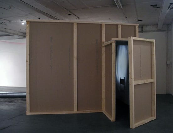 
Help Me Help You 2010
Wood' Plasterboard' Aluminium Tube' Slide Projector' Motor' CCTV Camera and Monitor
Dimensions Variable
Schwartz Gallery
