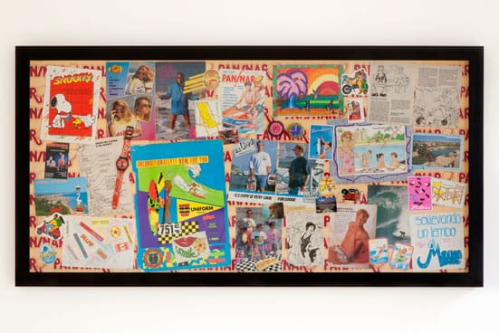
'Summer Pan-Collection', 2010
Paninaro paraphernalia, 66cm by 130cm 
PHOTOGRAPHY BY MICHELE PANZERI
Courtesy The Agency Gallery, London
