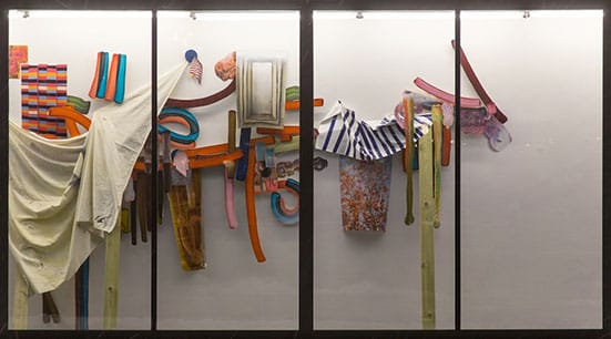 Wil Murray Painted Shut2013Mixed media InstallationDimensions variableInstallation shot, VITRINE Bermondsey SquareImage courtesy of VITRINE.