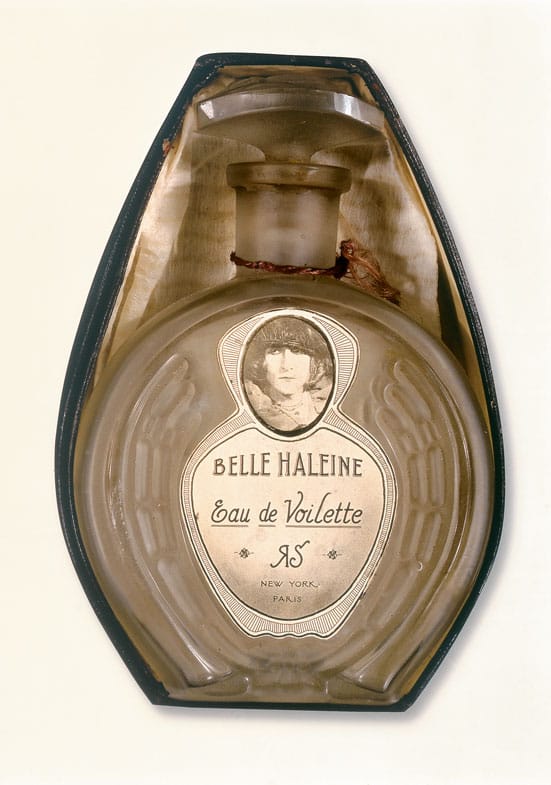 Marcel Duchamp Belle Haleine: Eau de Voilette (Beautiful Breath: Veil Water), 1921 Assisted readymade: Rigaud perfume bottle with label created by Marcel Duchamp and Man Ray in original box; inscribed on back of box: Rrose / Sélavy / 1921 Private collection © Succession Marcel Duchamp / VG Bild-Kunst, Bonn 2011 © Man Ray Trust, Paris / VG Bild-Kunst, Bonn 2011