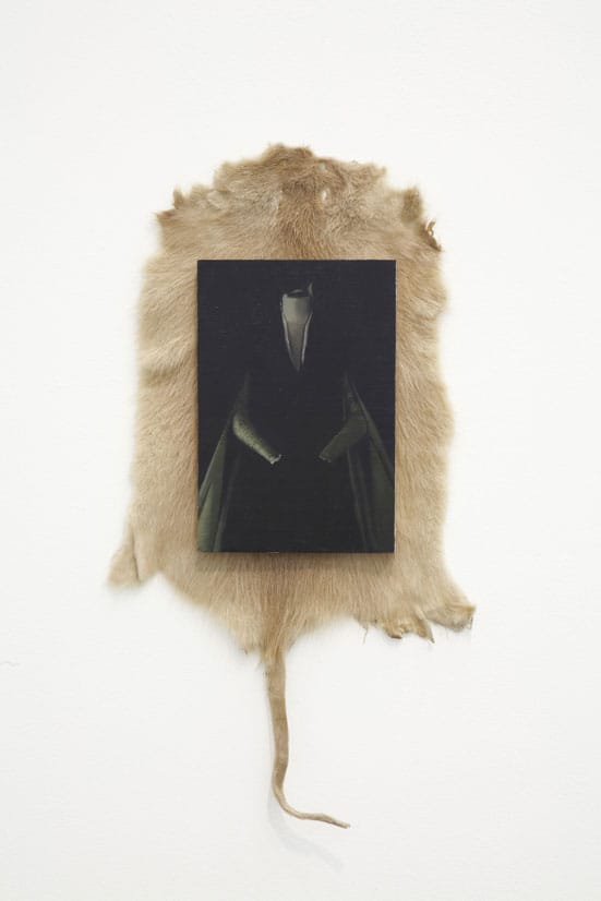 Ubiquitous you, 2008Oil on canvas mounted on plywood,  furCourtesy of Gladstone GalleryInstallation view, Ikon Gallery, 2008Photo: Stuart Whipps